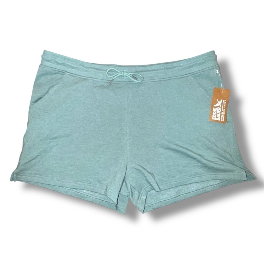 NWT EDDIE BAUER Women's Cozy Camp Shorts - Dusty Loden XL - Picture 2 of 9